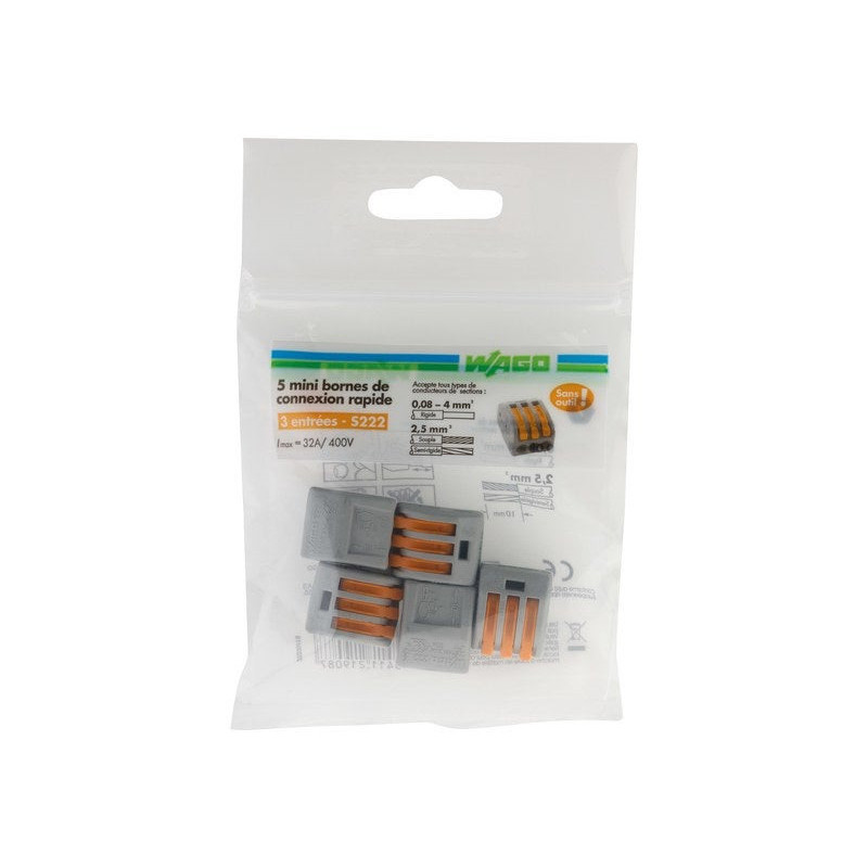  Lot de 5 bornes automatiques ? Levier 25 mm? Pour rigide et souple zenitech  - Sanifer Tamatave