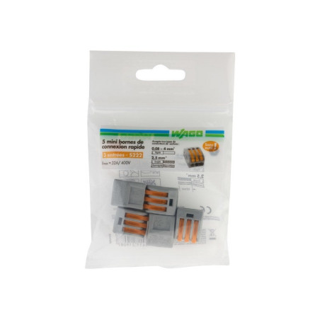  Lot de 5 bornes automatiques ? Levier 25 mm? Pour rigide et souple zenitech  - Sanifer Tamatave