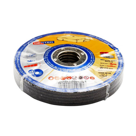  Lot de 5 disques meuleuse pierre 115x3x222 NRs DEXTER - Sanifer Tamatave