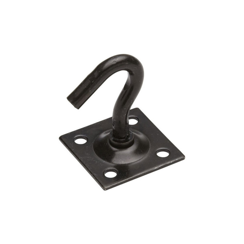 Crochet fixe+platine azn noir d8mm plat45x45mm  Standers  - Sanifer Tamatave