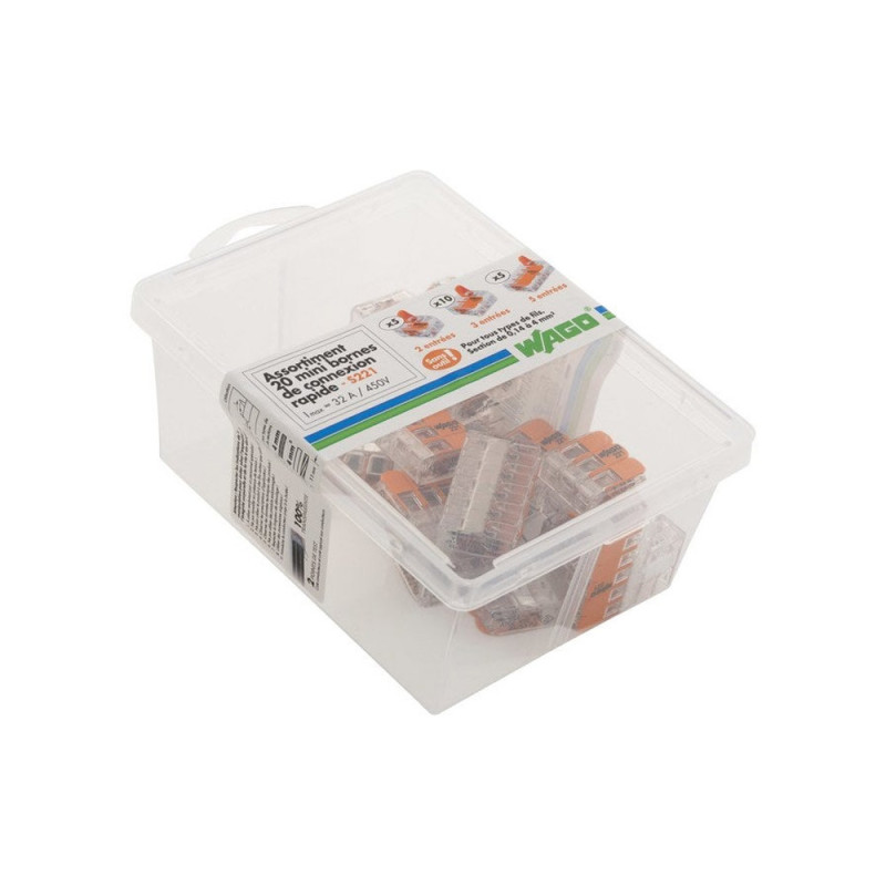 Assortiment de 20 bornes automatiques 25 mm² pour rigide et souple zenitech  - Sanifer Tamatave