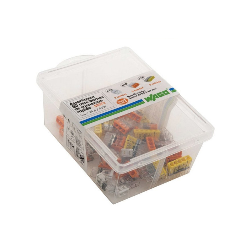  Assortiment de 50 minibornes automatiques 25 mm² pour rigide zenitech  - Sanifer Tamatave