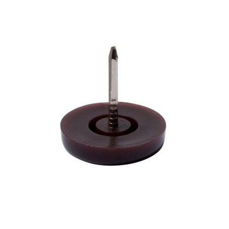  Lot de 4 patins plastique à clou marron 19mm STANDERS - Sanifer Tamatave