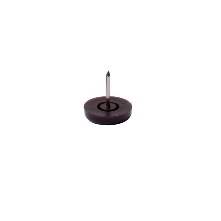  Lot 32 patins+clou plastique marron 20mm  - Sanifer Tamatave