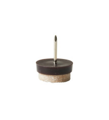  Lot de 4 patins feutre laine+clou marron 19mm  - Sanifer Tamatave