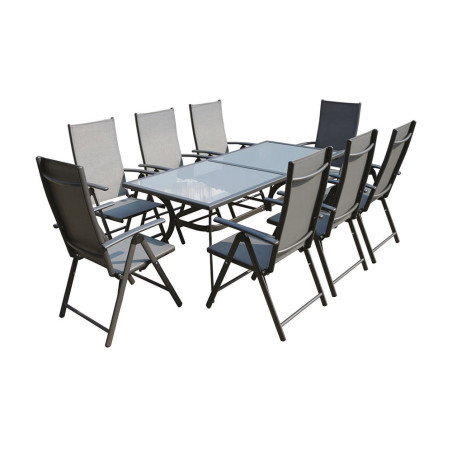  Salon de jardin salta pour 8 personnes en aluminium  - Sanifer Tamatave