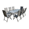  Salon de jardin salta pour 8 personnes en aluminium  - Sanifer Tamatave