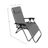Fauteuil relax pliant multiposition aiden gris  - Sanifer Tamatave