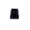  Lot de 4 embouts plastique noir 25x25mm STANDERS - Sanifer Tamatave
