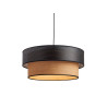 Suspension vintage e27diamètre 48 cm 60 w plastique effet bois noir  - Sanifer Tamatave