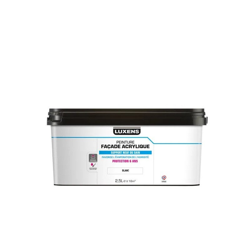 Peinture façade Acrylique LUXENS blanc 2.5 l| Sanifer