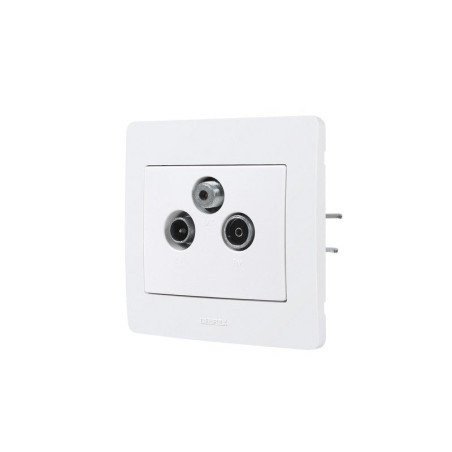 Prise Tv / Fm / Sat Diam2 Debflex Blanc| Sanifer Tamatave