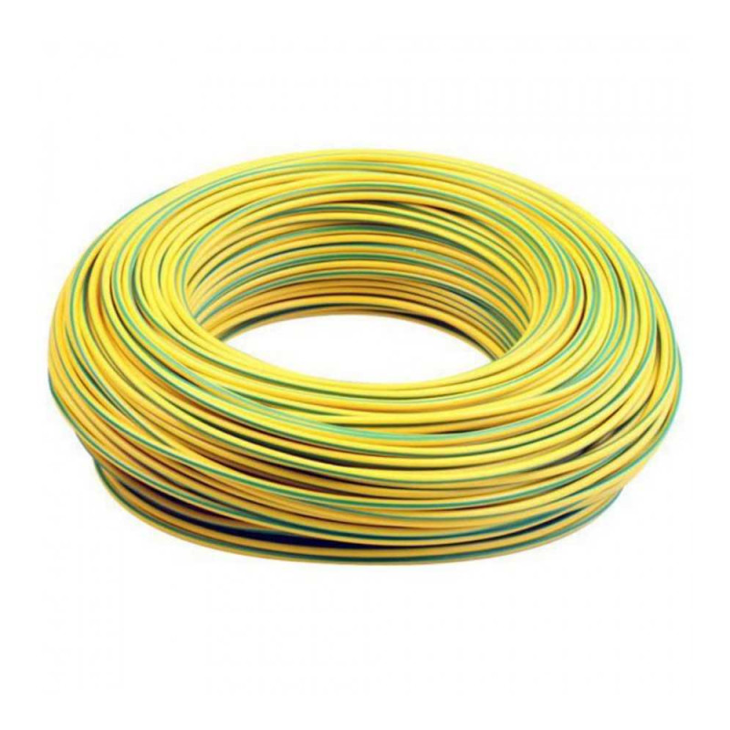  Cable isolé souple 4mm² vert/jaune (rl de 100ml) CHAKIRA CABLE - Sanifer Tamatave