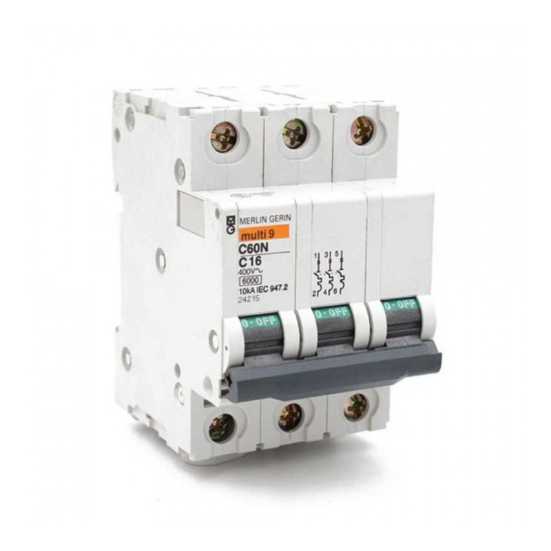  Disjoncteur iC60N TRI 16A courbe C SCHNEIDER ELECTRIC - Sanifer Tamatave