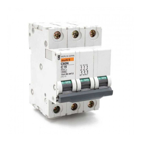  Disjoncteur iC60N TRI 16A courbe C SCHNEIDER ELECTRIC - Sanifer Tamatave