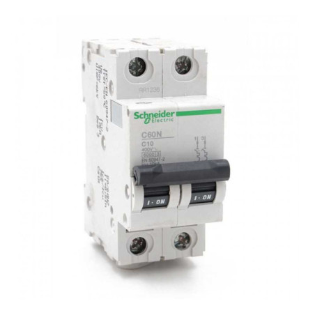  Disjoncteur 2P 10A courbe C iC60N Acti9 SCHNEIDER ELECTRIC - Sanifer Tamatave