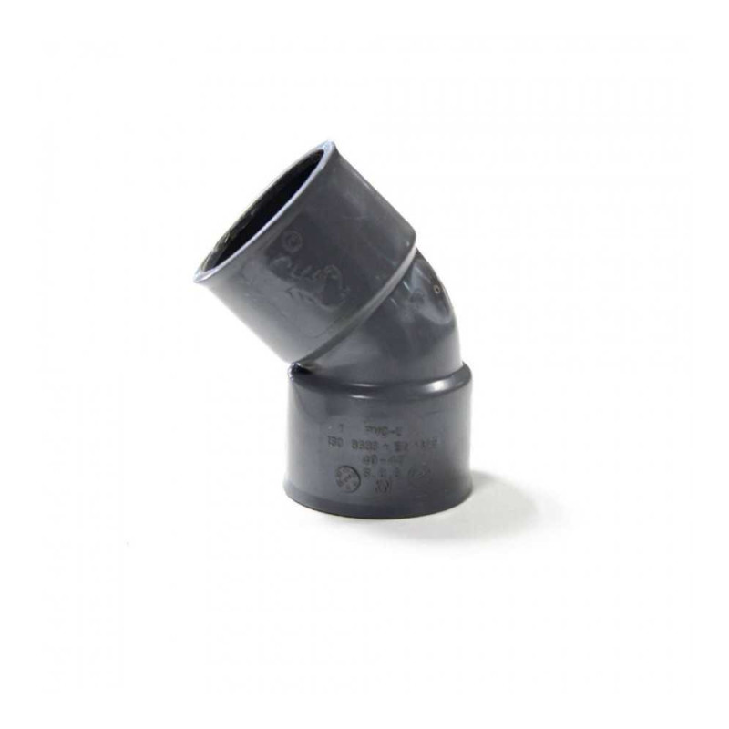  Coude 45° en pvc femelle-femelle ø40mm KN PIPES & FITTINGS - Sanifer Tamatave