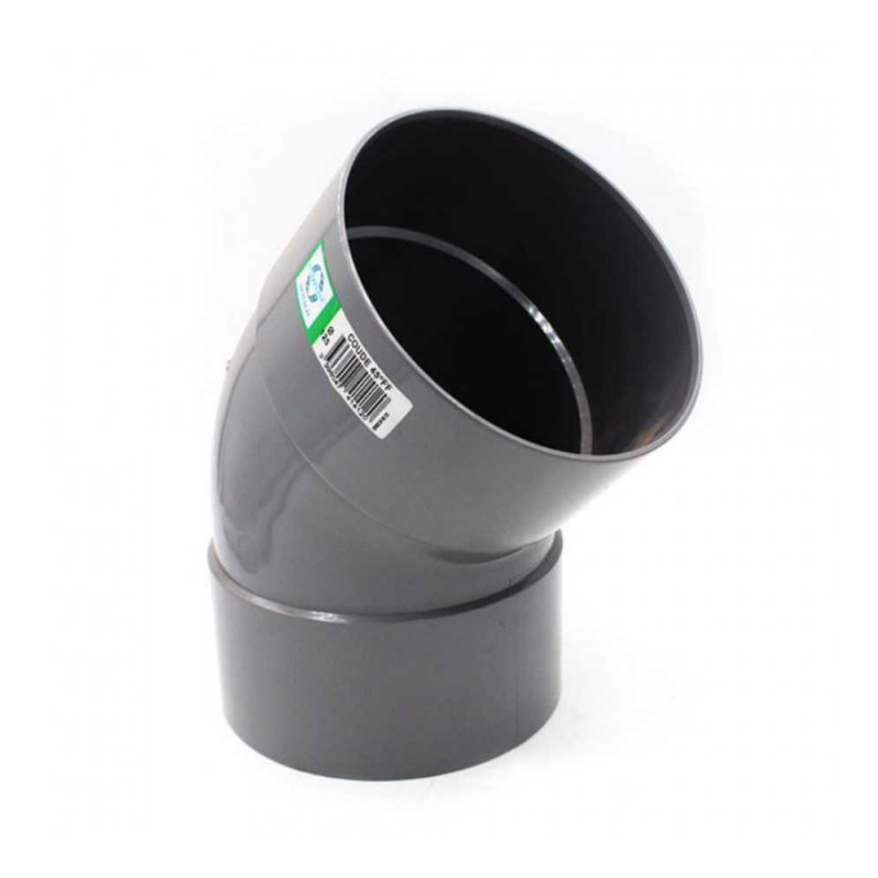  Coude pvc femelle 87° 125 mm Interplast INTERPLAST - Sanifer Tamatave