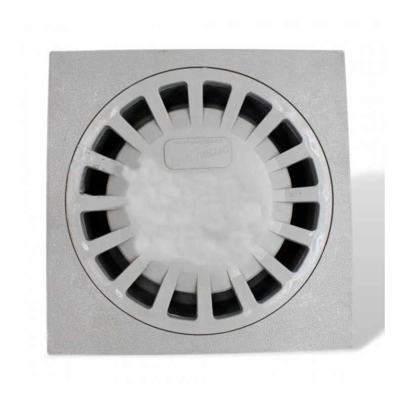  Siphon de sol gris 200x200mm Interplast INTERPLAST - Sanifer Tamatave