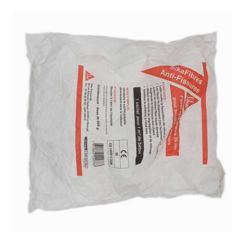 Sikafibres anti-fissure 20mm 600gr Sika france SIKA - Sanifer Tamatave