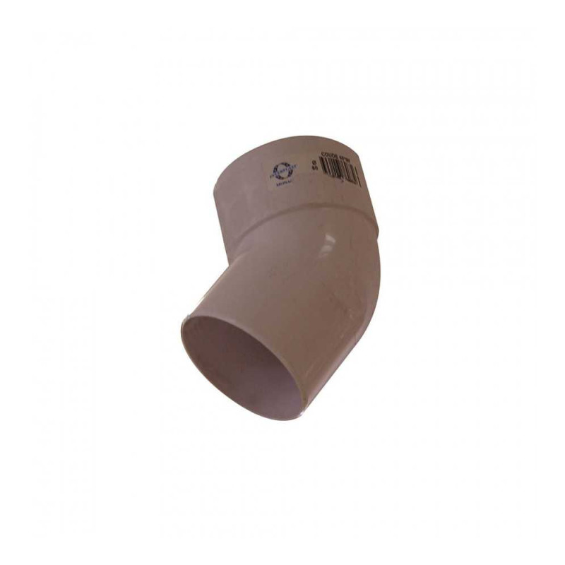  Coude 45° d80mm blanc Interplast NO NAME - Sanifer Tamatave