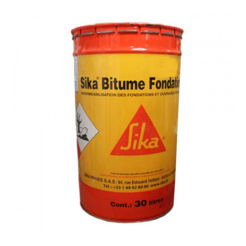 Imperméabilisant pour fondations en béton sika bitume 30l Sika france SIKA - Sanifer Tamatave