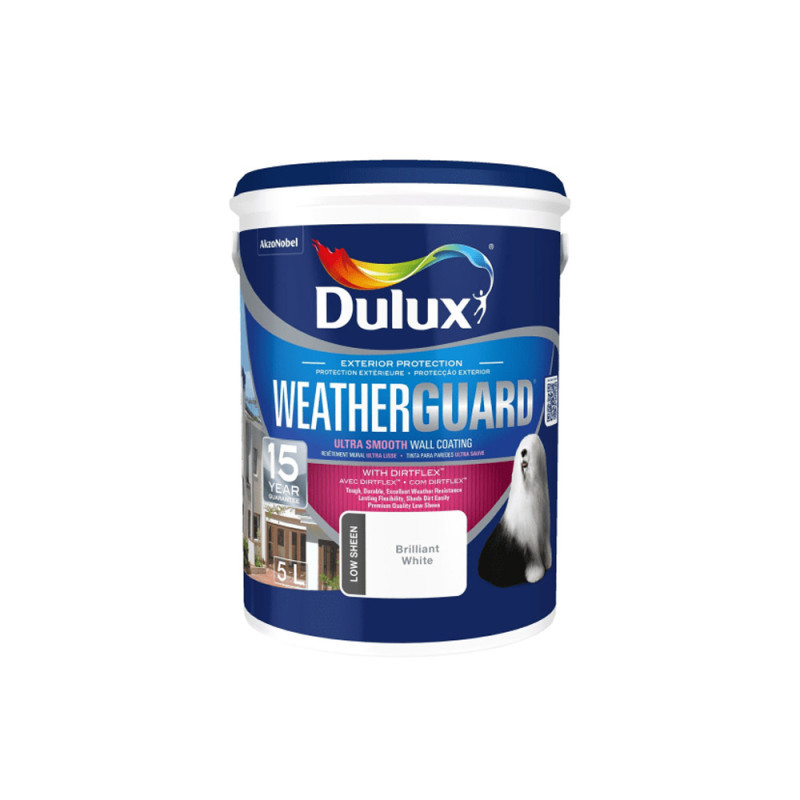  Weatherguard ultrasmooth peinture extérieur dulux 5l blanc Dulux DULUX - Sanifer Tamatave