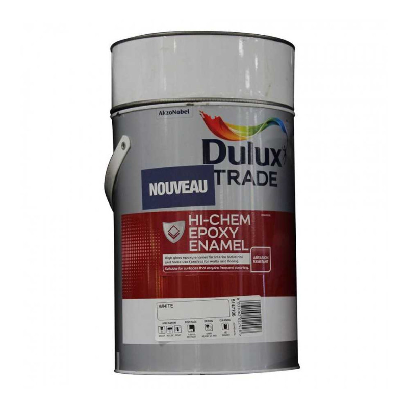  Peinture pour sol hi-chem epoxy enamel white 5l Dulux DULUX - Sanifer Tamatave