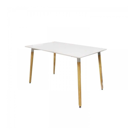  Table scandinave rectangulaire blanche 120x80x74cm  - Sanifer Tamatave
