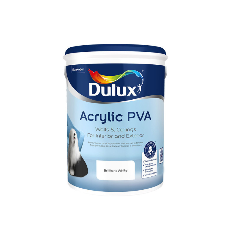  Pva acrylique blanc intérieur extérieur 5l tbl Dulux DULUX - Sanifer Tamatave