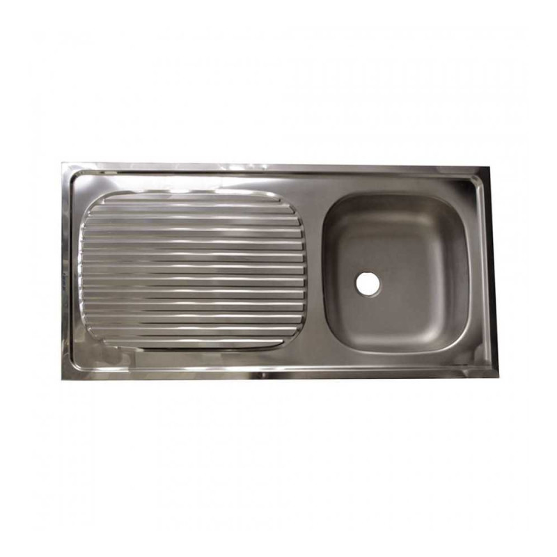  Evier à poser 1 bac 100X50 mat inox siphon+bonde RODI - Sanifer Tamatave