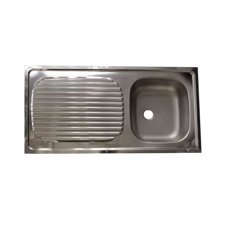  Evier à poser 1 bac 100X50 mat inox siphon+bonde RODI - Sanifer Tamatave