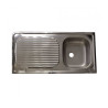  Evier à poser 1 bac 100X50 mat inox siphon+bonde RODI - Sanifer Tamatave