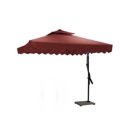  Parasol déporté 2.5x2.5m rouge  - Sanifer Tamatave