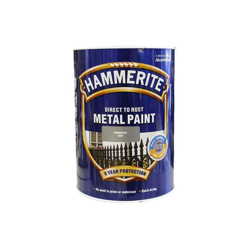  Peinture anticorosion hammerite hamered gris 5l Dulux DULUX - Sanifer Tamatave