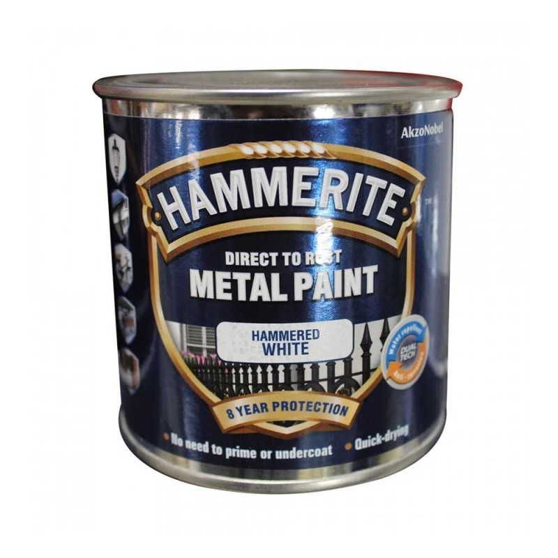  Peinture anticorosion hammerite hammered white 250 ml Dulux DULUX - Sanifer Tamatave