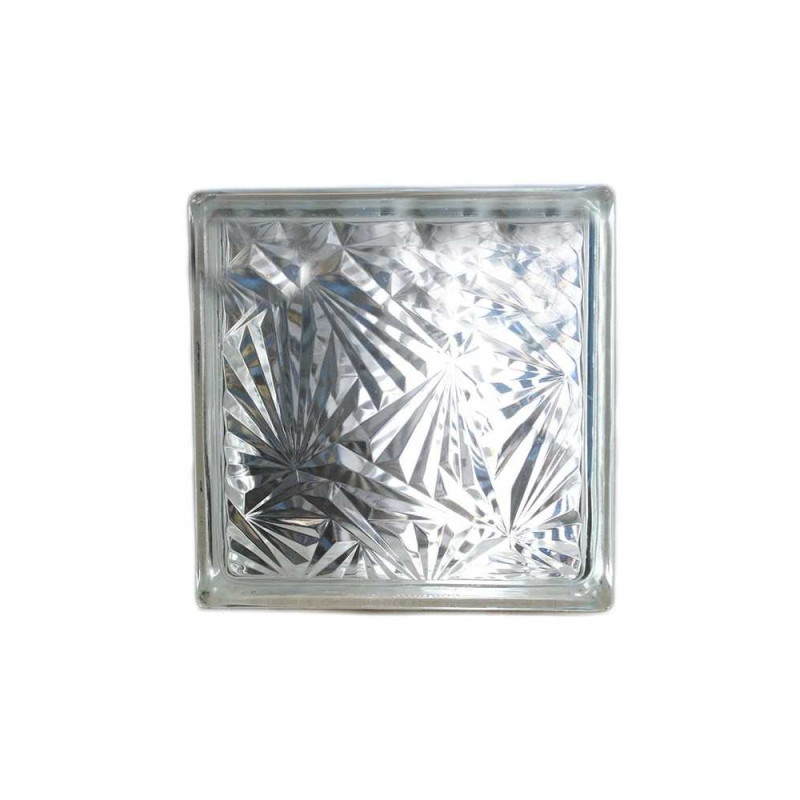  Brique de verre 190x190x80mm ice flower pattern NO NAME - Sanifer Tamatave