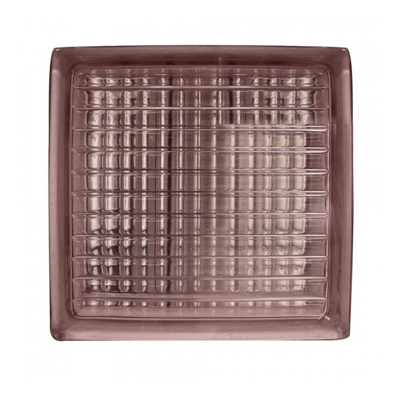  Brique de verre 190x190x80mm parallel pattern rose NO NAME - Sanifer Tamatave