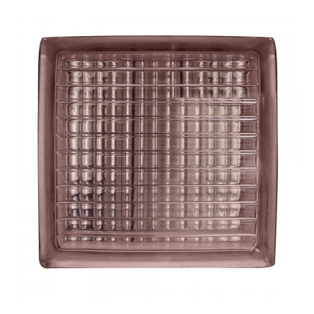  Brique de verre 190x190x80mm parallel pattern rose NO NAME - Sanifer Tamatave