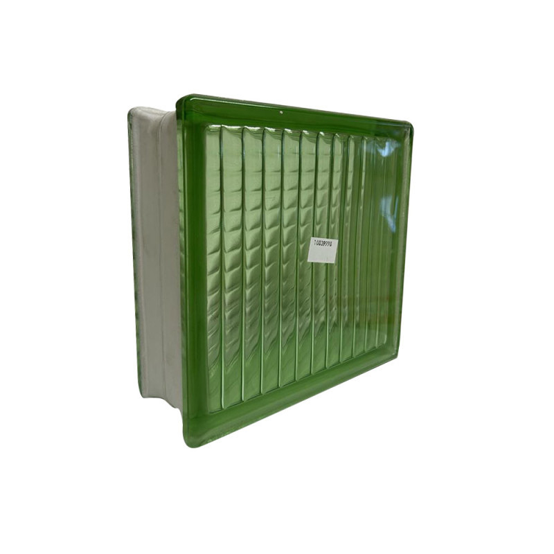  Brique de verre 190x190x80mm parallel pattern vert NO NAME - Sanifer Tamatave
