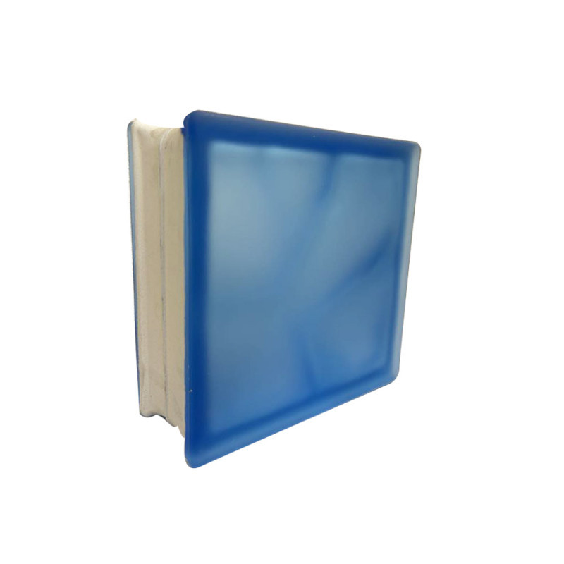  Brique de verre 190x190x80mm misty cloudy blue opaque NO NAME - Sanifer Tamatave