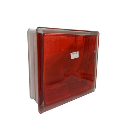  Brique de verre 190x190x80mm in-colored red NO NAME - Sanifer Tamatave
