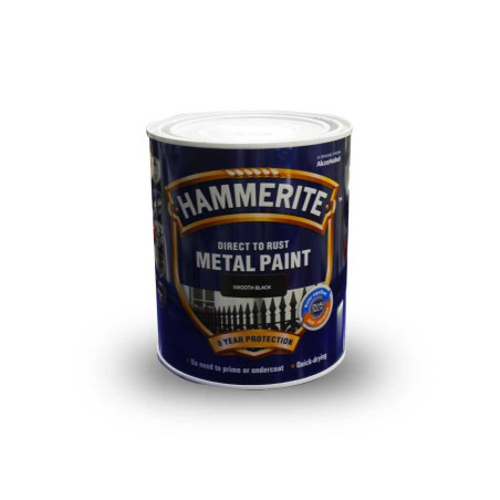  Peinture anticorosion hammerite smooth noir 1l Dulux DULUX - Sanifer Tamatave