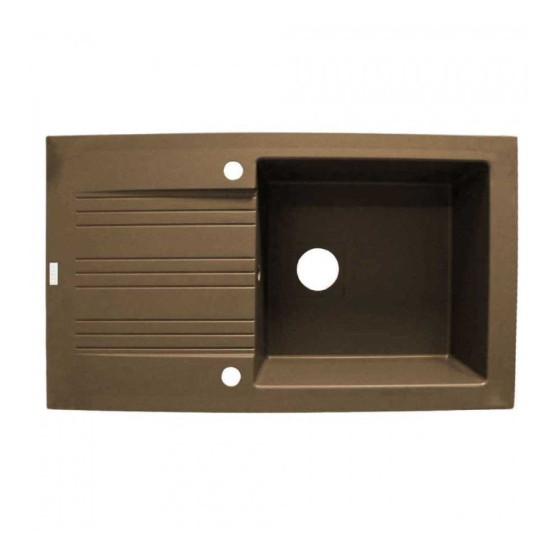  Evier à encastrer 1 bac taupe Muscade  86x500x180 cm CAREA - Sanifer Tamatave