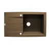  Evier à encastrer 1 bac taupe Muscade  86x500x180 cm CAREA - Sanifer Tamatave