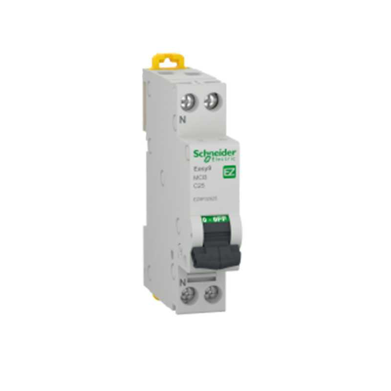  Disjoncteur miniature EASY9 1P+N 230V 25A courbe C SCHNEIDER ELECTRIC - Sanifer Tamatave