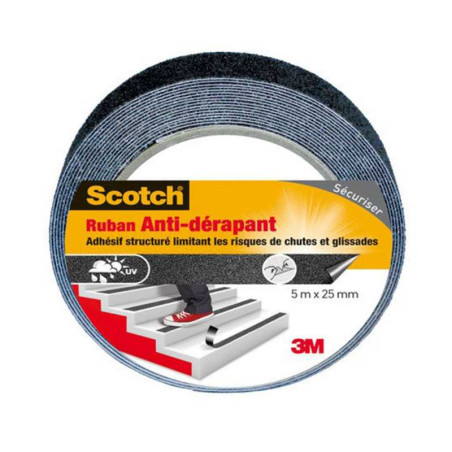  Ruban adhésif anti-dérapant noir 5mx25mm 3m 3M - Sanifer Tamatave