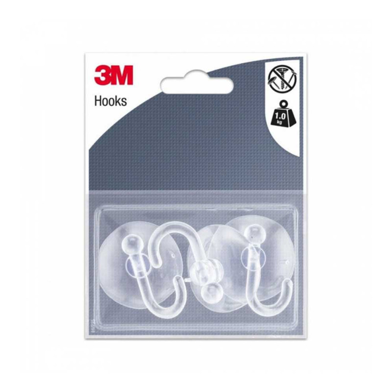  Crochets ventouse cristal x3 uc20 NR 3M - Sanifer Tamatave
