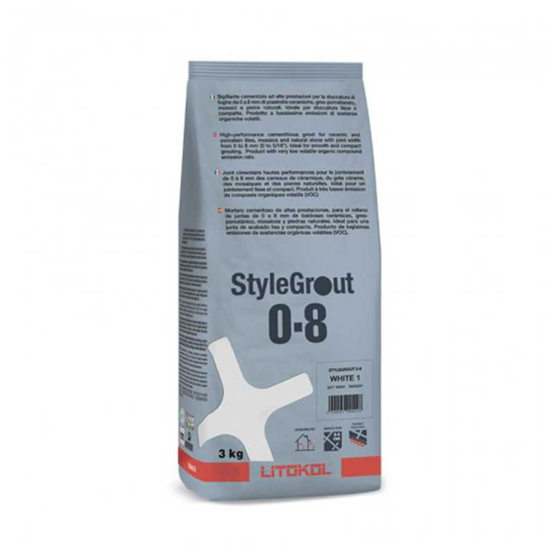Ciment joint STYLEGROUT 0-8 3kg silver-1 LITOKOL - Sanifer Tamatave