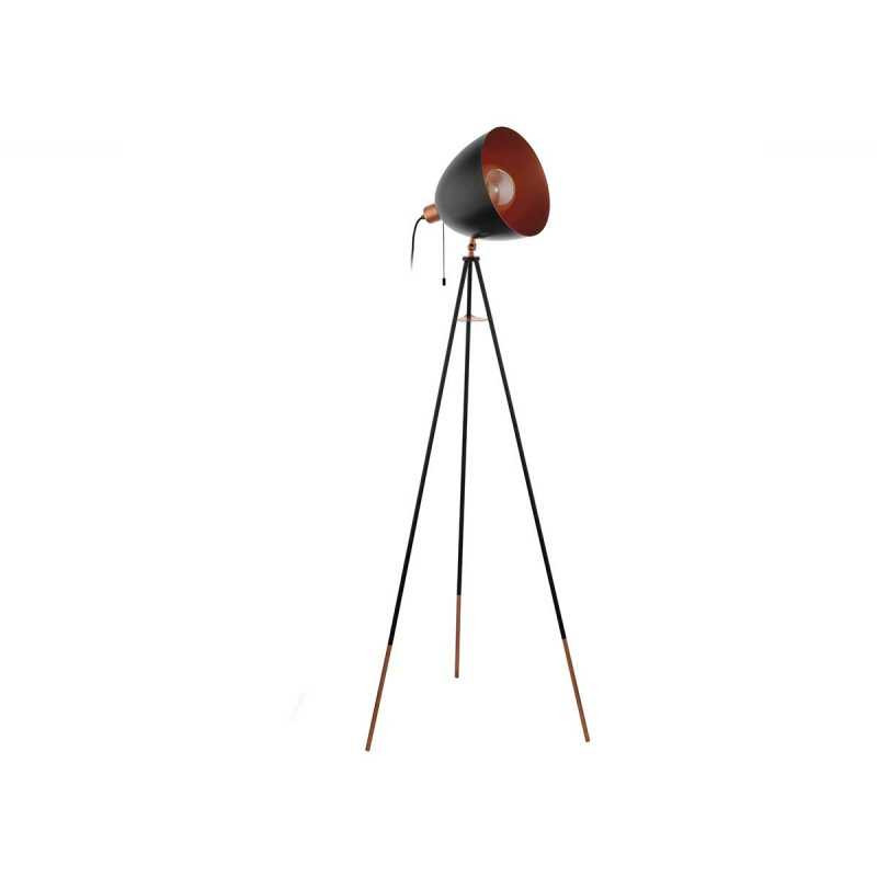  CHESTER lampe sur pied cuivré/noir E27 60W h1355 - EGLO - Sanifer Tamatave